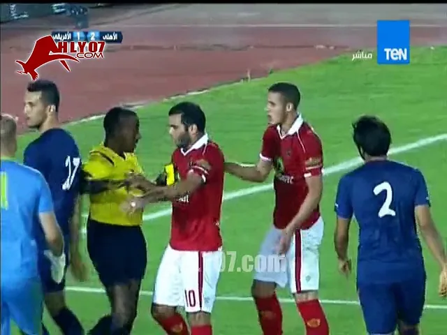 ركلة جزاء غير محتسبة للأهلي امام الافريقي 16 ذهاب الكونفدرالية 2015