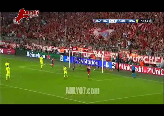 الهدف الثاني لبايرن ميونخ في برشلونة مقابل 2 قبل نهائي اوروبا 2015