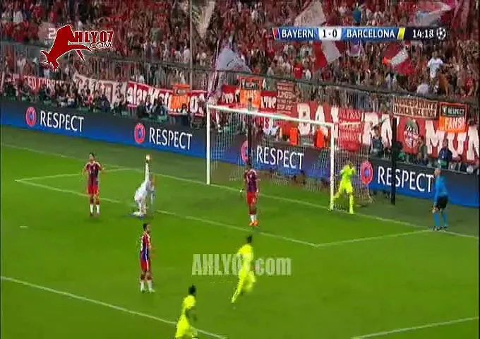 الهدف الأول لبرشلونة في بايرن ميونخ مقابل 1 قبل نهائي اوروبا 2015
