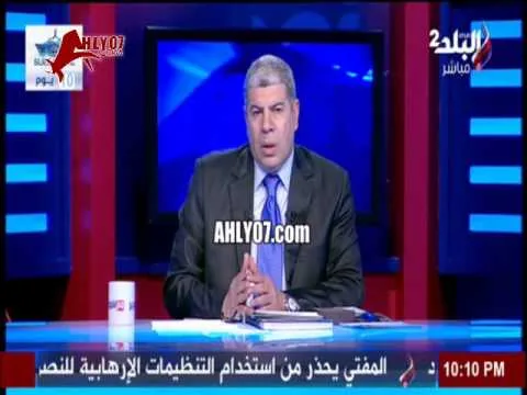 احمد شوبير ينفعل على مصور في الاستوديو على الهواء