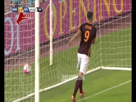 محمد صلاح يصنع هدف عالمي لروما امام اشبيليه في 14 اغسطس 2015