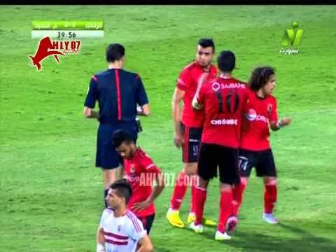 شاهد كوميديا تمثيل باسم مرسي الزمالك امام الحدود في كأس مصر وانذار غير مستحق للاعب