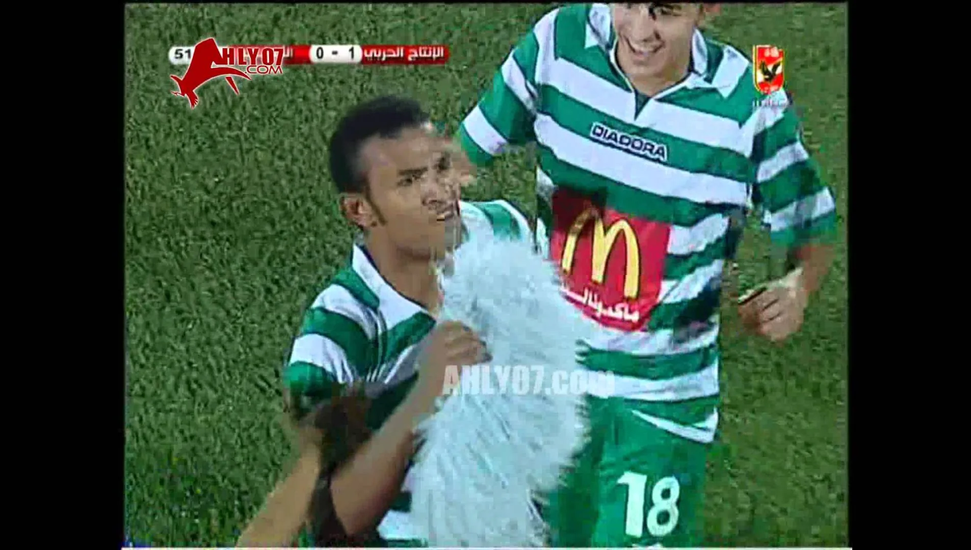 هدف الانتاج الحربي الأول في الأهلي مقابل 0 الدوري 27 سبتمبر 2010