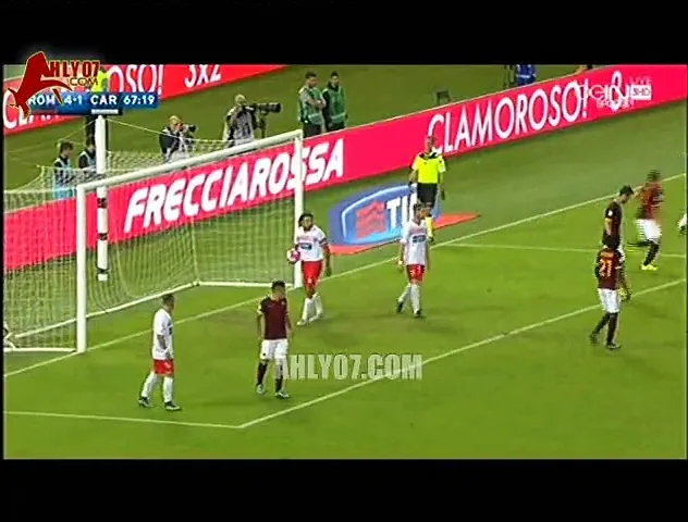 صلاح يساهم في الهدف الخامس لروما أمام كاربي 26 سبتمبر 2015