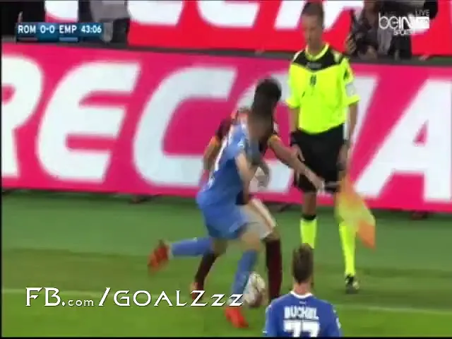 شاهد ملخص لمسات محمد صلاح روما امام امبولي واحرازه هدفا في الدوري الايطالي 17 اكتوبر 2015