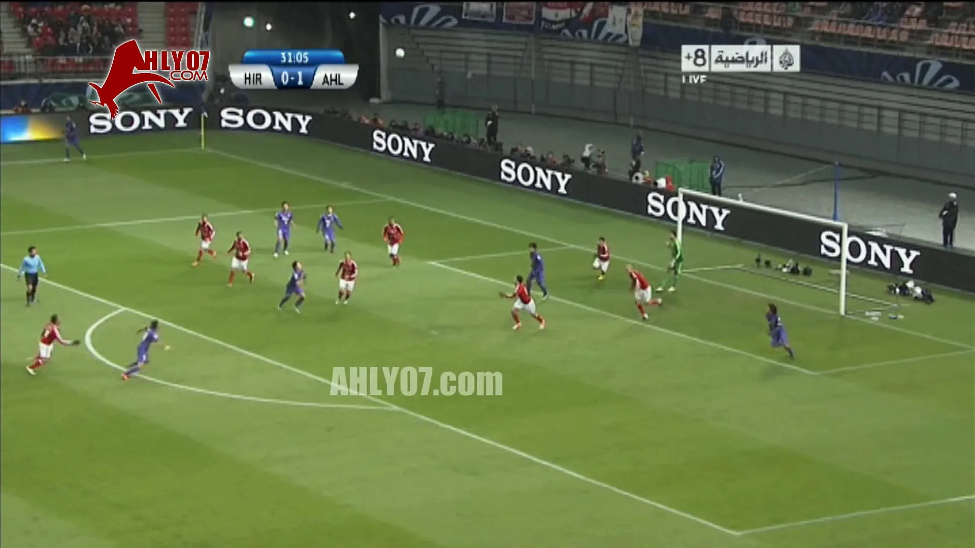هدف هيروشيما الأول في الأهلي مقابل 1 كأس العالم للأندية 9 ديسمبر 2012