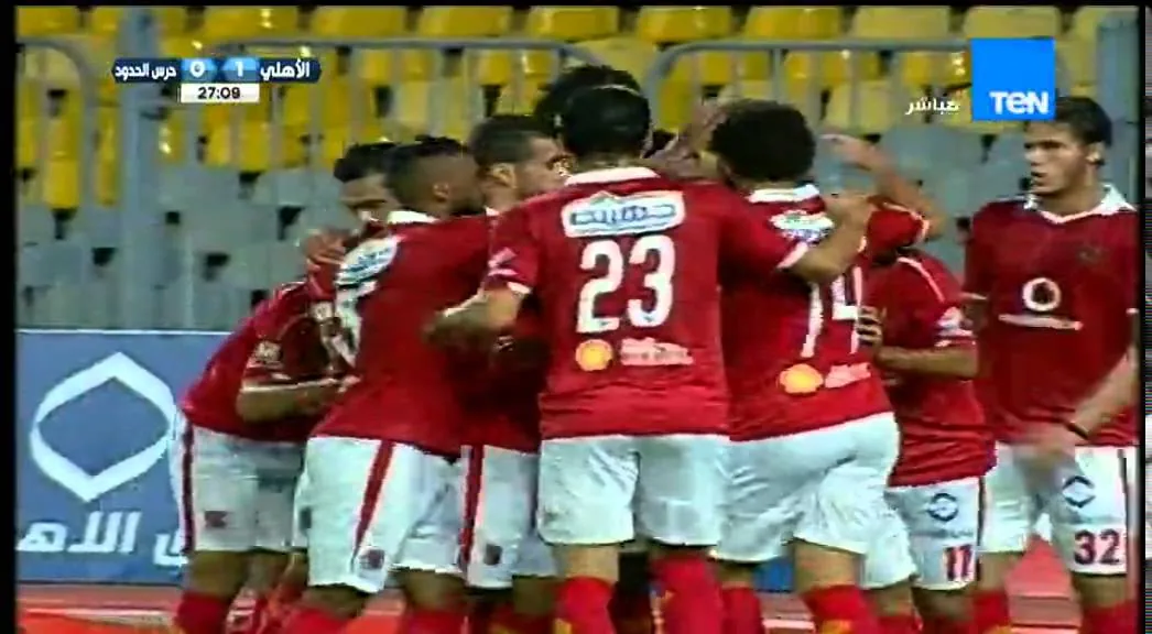هدف الأهلي الأول في حرس الحدود مقابل 0 ايفونا الدوري 22 ديسمبر 2015