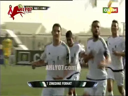 هدف الجزائر الأوليمبي الأول في مالي مقابل 0 تصفيات اولمبياد ريو دي جانيرو
