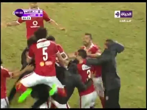 هدف الاهلي القاتل في الانتاج الحربي 1-0 في الوقت الضائع عماد متعب