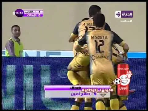 هدف الانتاج الحربي الأول في الزمالك مقابل 0 الدوري 3 مارس 2016