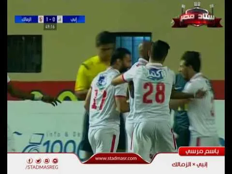 هدف الزمالك الثاني في انبي مقابل 0 الدوري 31 اكتوبر  2016