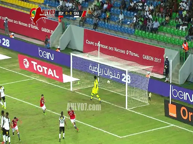 هدف محمد صلاح مصر في منتخب غانا بتعليق انجليزي امم افريقيا 25 يناير 2017