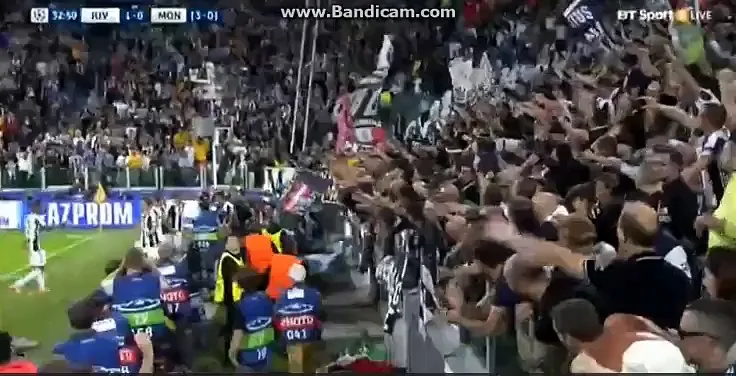هدف يوفنتوس الأول في موناكو مقابل 0 اياب دوري ابطال اوروبا قبل النهائي