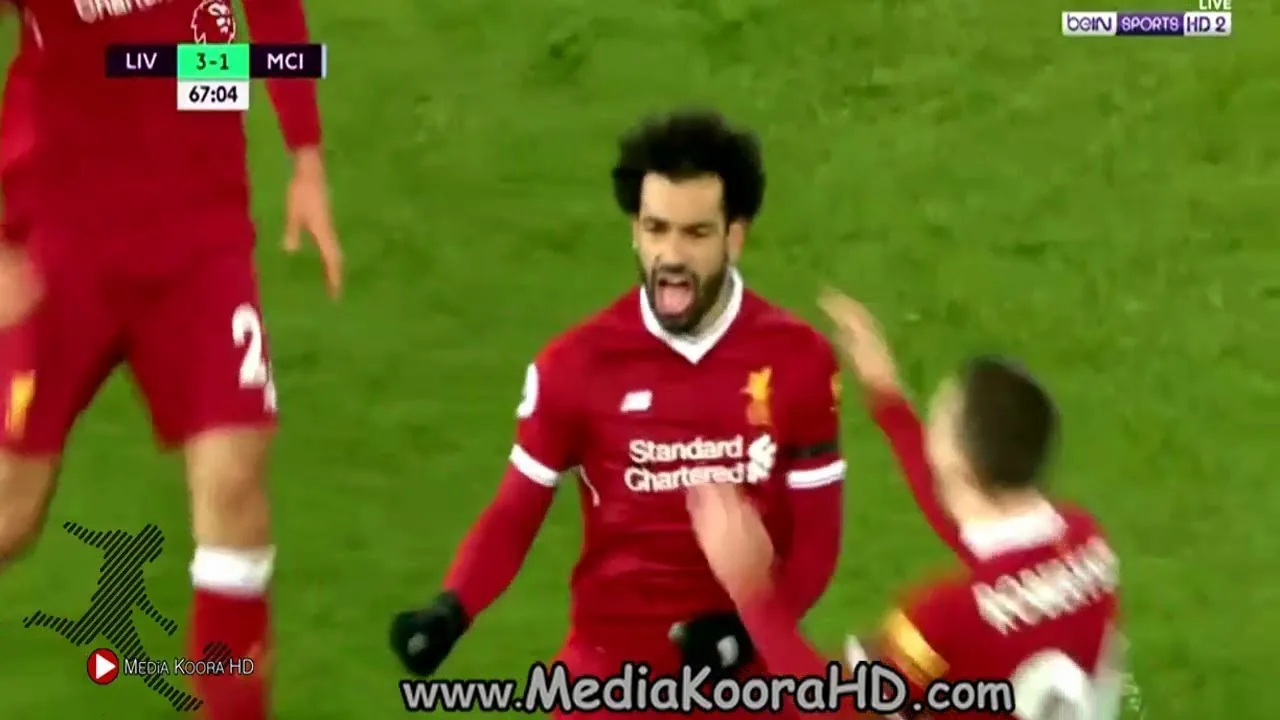 شاهد هدف خرافي وعالمي من محمد صلاح من نص الملعب ليفربول ضد مانشستر سيتي وتعليق جنوني من رؤوف خليف