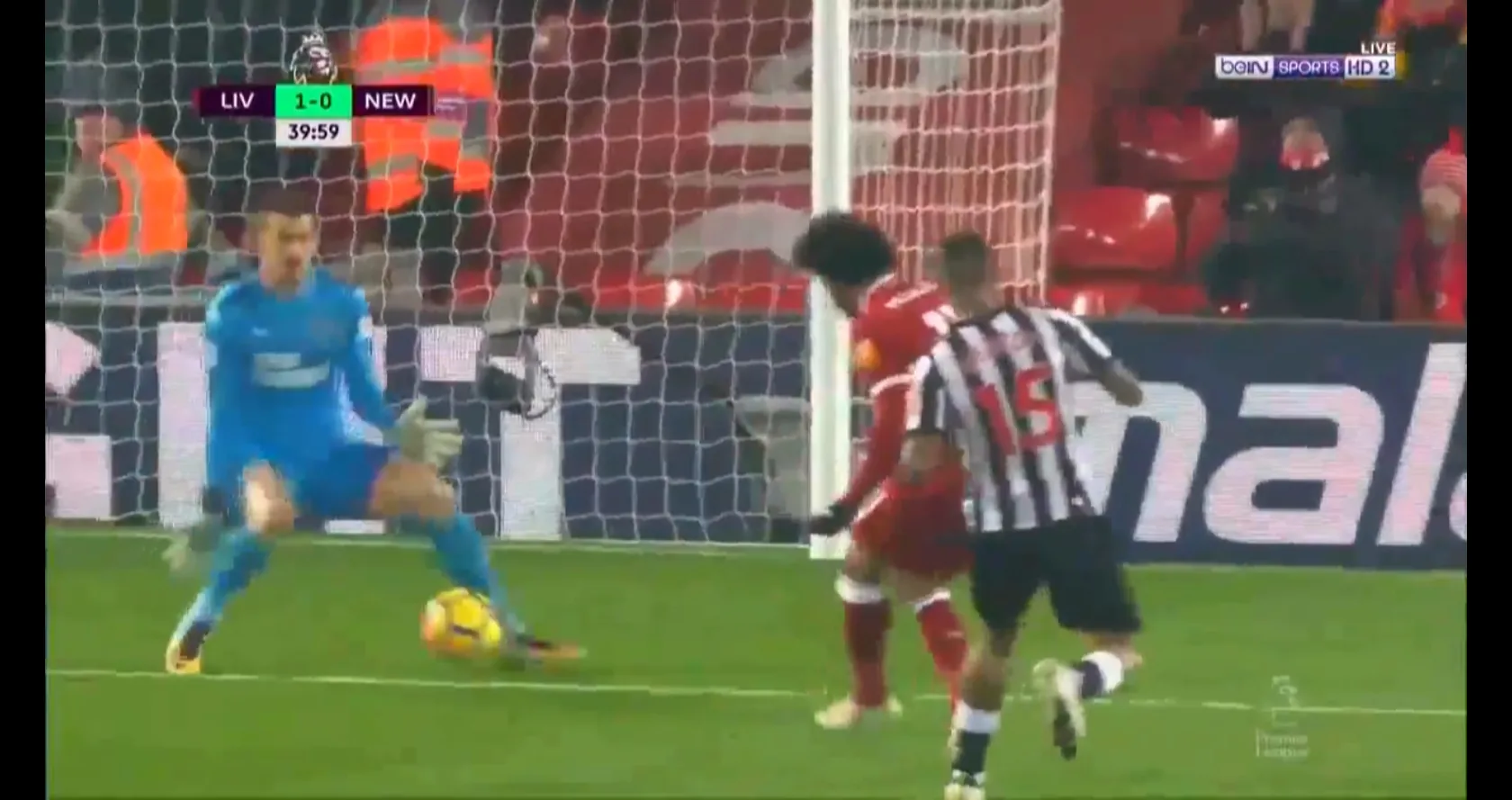 شاهد هدف مسخرة وعالمي من محمد صلاح ليفربول في مرمى نيوكاسل الدوري الانجليزي لينافس بقوة على هداف الدوري الانجليزي